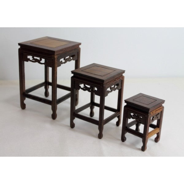 Handmade Tall Wood Bonsai Table Set