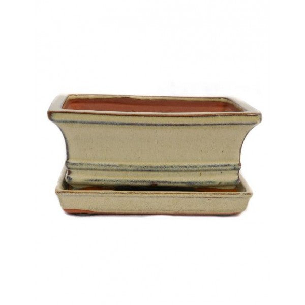 6" Earthen Glazed Ceramic Bonsai Pot